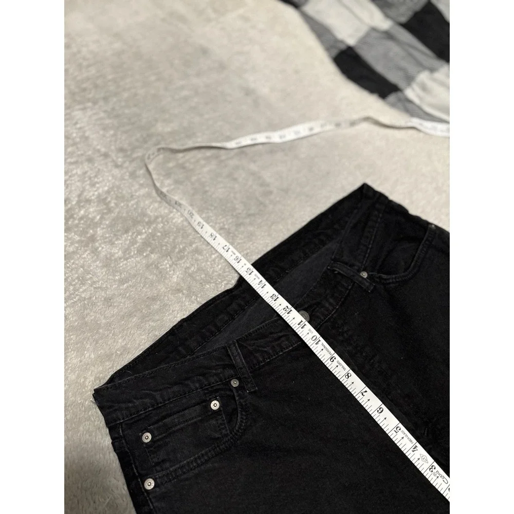 Levi's 514 Mens 40x32 Slim Straight Denim Black Jeans Stain